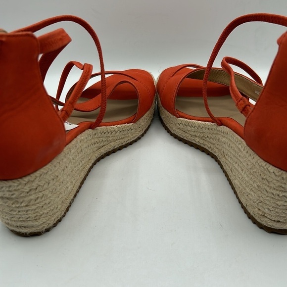 Eileen Fisher Orange Strappy Wedge Espadrille Sandals Size 7.5 New without tags! - Picture 5 of 10
